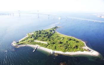 Aerial View of Rose Island