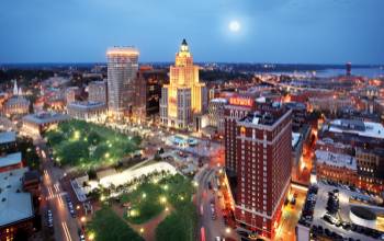 Moonrise Over Providence