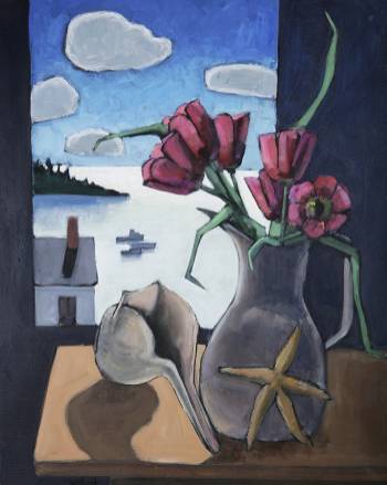 Still Life with Brown Vase