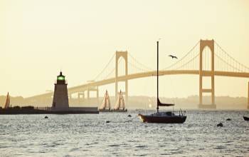 Sunset Over Goat Island