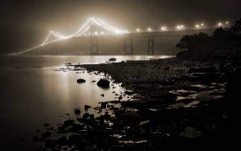 The Newport Bridge at Midnight